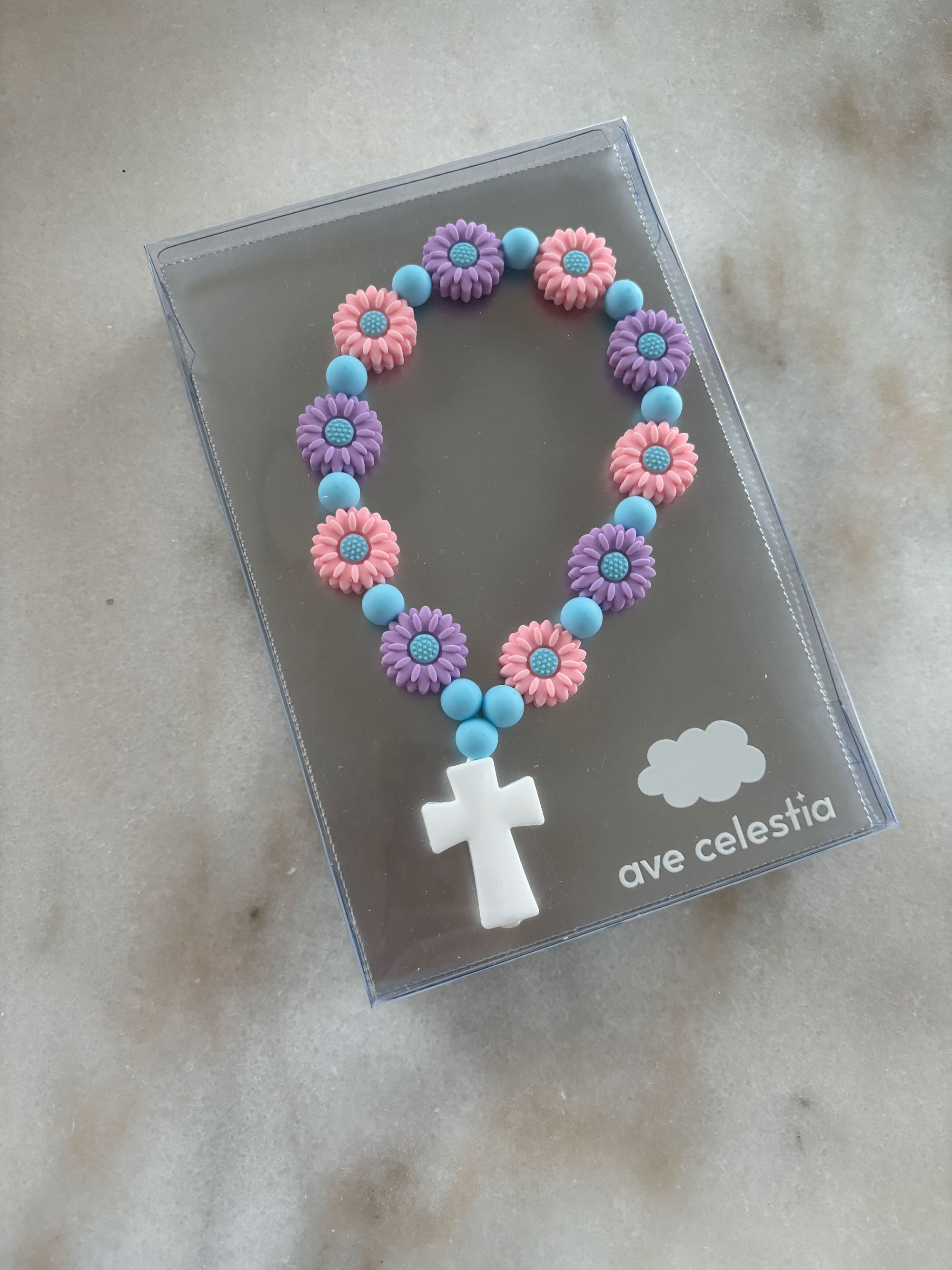 Decenario de flores de silicón Celeste