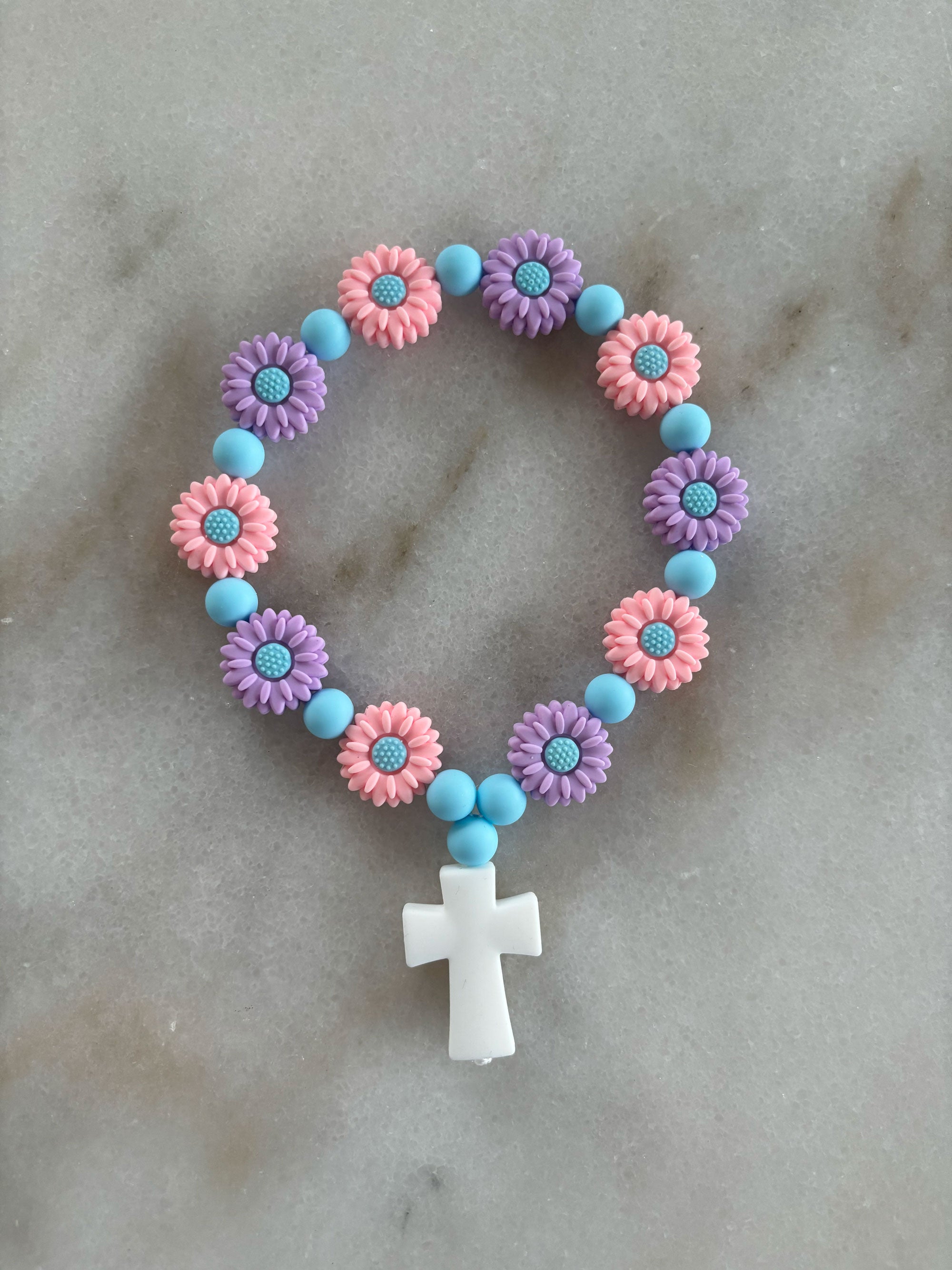 Decenario de flores de silicón Celeste